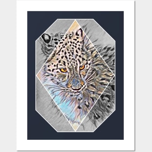 Snow Leopard Diamond Posters and Art